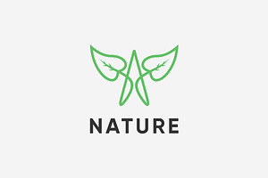 Letter A Nature Logo Design