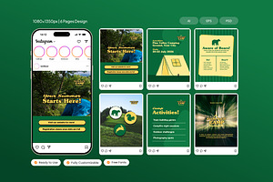 Green Summer Camp - Instagram Post, a Social Media Template by Izdihaar_Studio