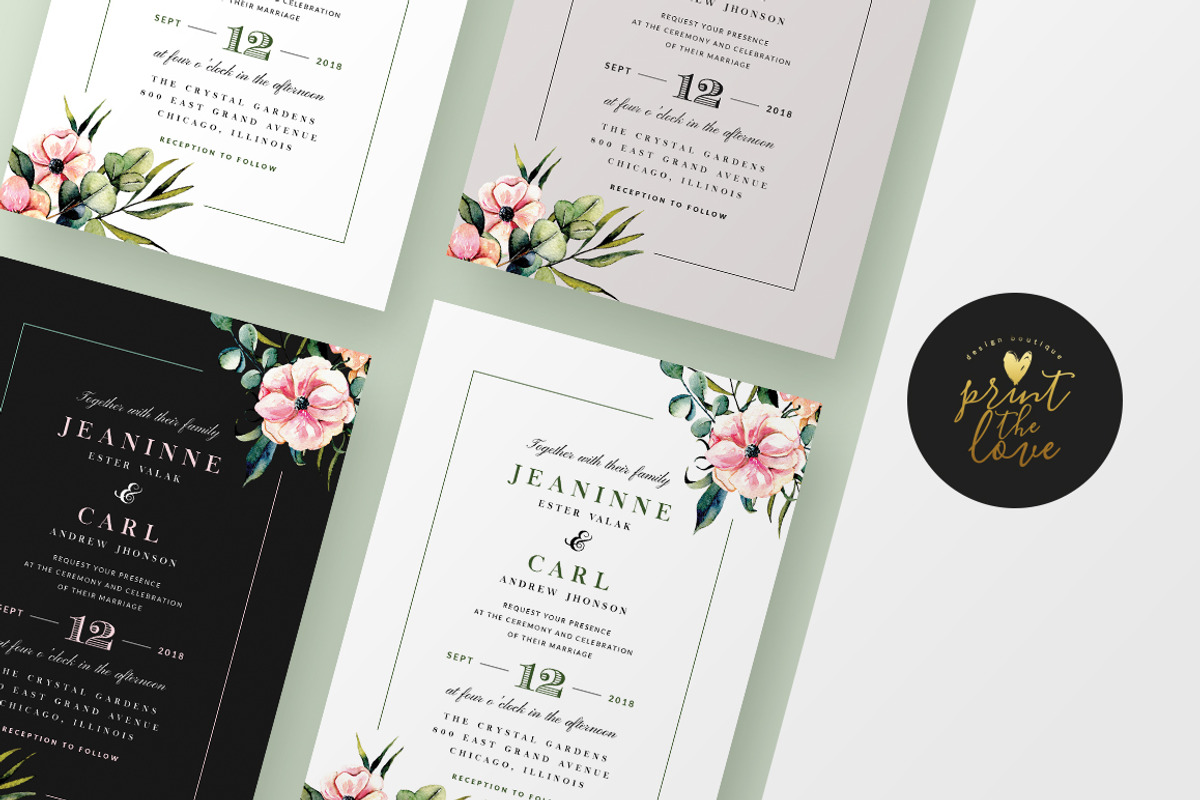 Wedding Invitation Suite - Jeaninne, an Invitation Template by Print The Love Boutique (Photo 10 of 12)