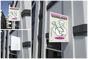 Square Hanging Signboard Mockup, an Advertising Mockup by Unerispace (Thumbnail 1 of 4)