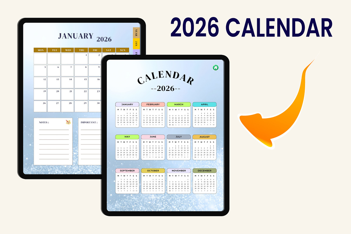 2026 Goal-Setting & Motivativation, a Stationery Template by Designmela01 (Photo 4 of 10)