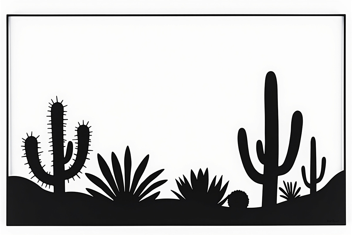 Southwestern Cactus Mountain Vector, an Illustration by hafijul (Photo 7 of 15)