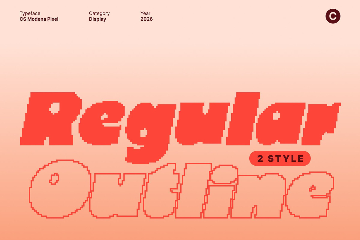 CS Modena Pixel, a Sans Serif Font by Craft Supply Co. (Photo 3 of 8)