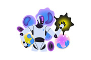 Artificial intelligent concept set, a Technology Illustration by PaperTrident (Thumbnail 6 of 9)