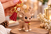 Christmas Reindeer Keychain STL, an Object 3D Model by Layerology (Thumbnail 2 of 3)