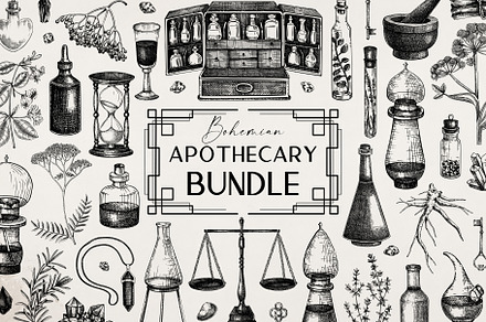 Apothecary Bundle: Premium Herbs Set, a Healthcare Illustration by Yevheniia