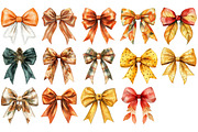 Autumn Bows Clipart Set, an Illustration by Craft Nest (Thumbnail 2 of 4)
