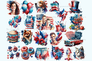 4th Of July Clipart Bundle