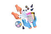 Female manicure, beauty tools set, an Illustration by PaperTrident (Thumbnail 4 of 7)