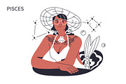 Zodiac signs women, astrology set, a Person Illustration by Good Studio (Thumbnail 13 of 16)