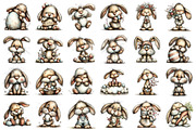 Cute Easter Clipart Bunny Png, an Illustration by designcity5 (Thumbnail 2 of 5)