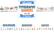 Set Typography Banners, an Education Illustration by TAlex (Thumbnail 1 of 6)