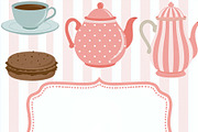 Sweet tea party invitation template with desserts, teacups, teap, an Illustration by Studio ANNA (Thumbnail 2 of 2)