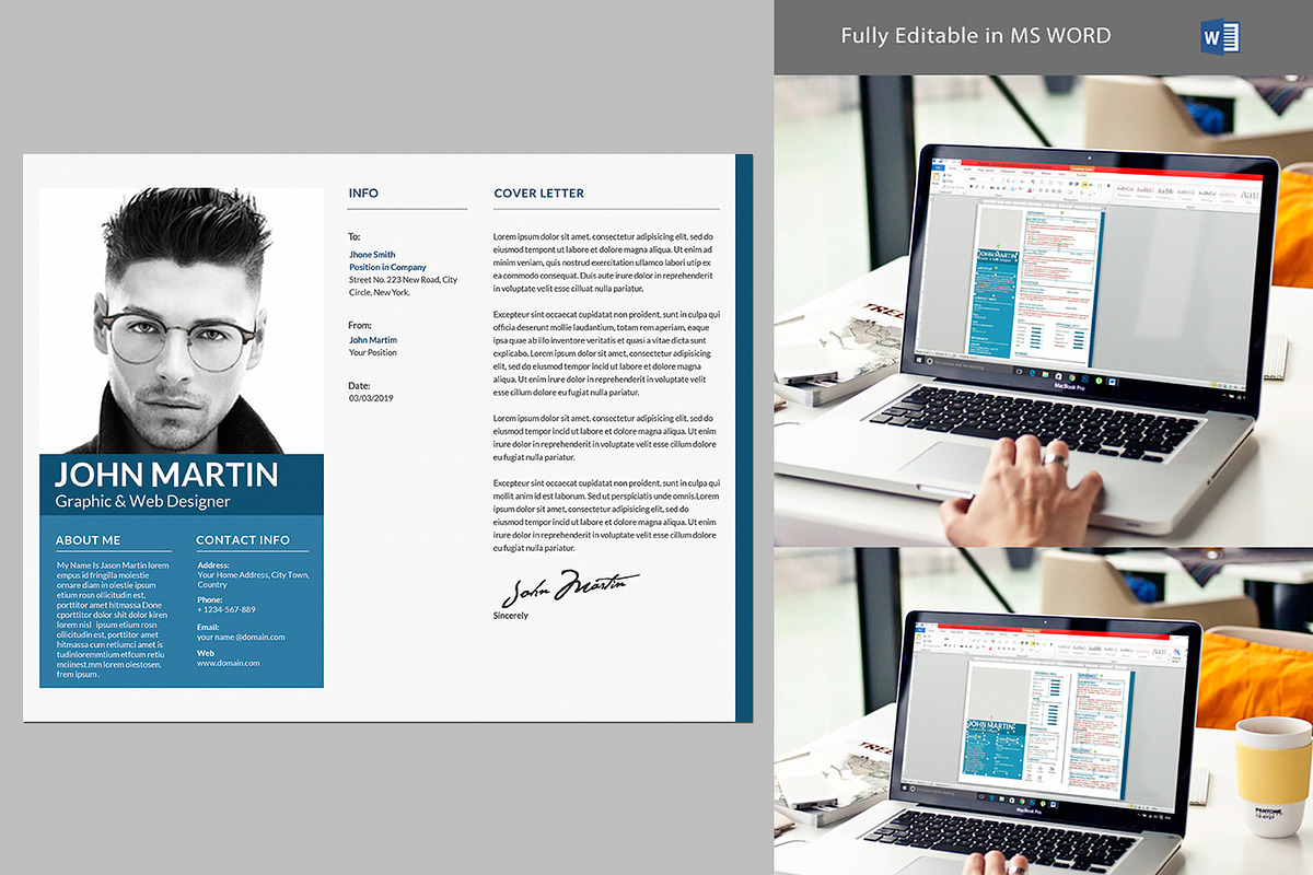 Clean Resume Template, a Resume Template by Artiverge (Photo 4 of 4)