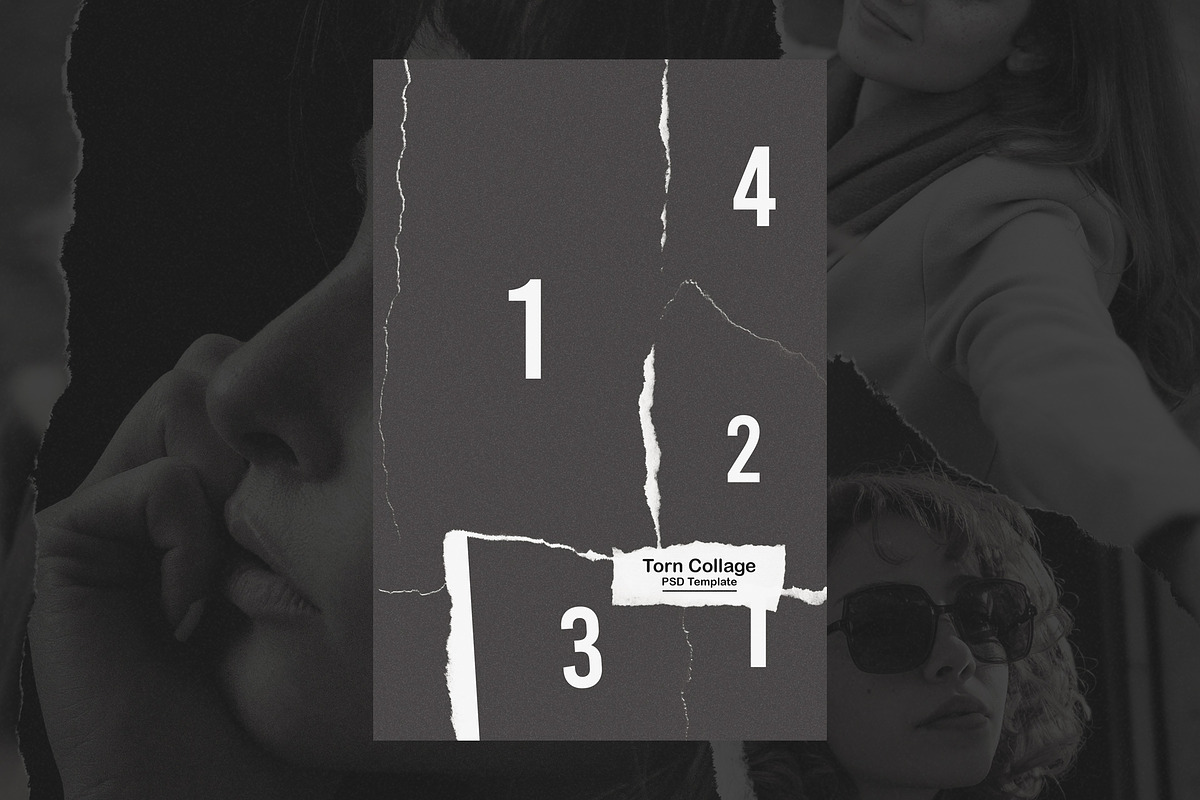 Torn Collage PSD Template, a Layer Style Add-On by iHemalaya (Photo 2 of 3)