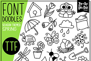 Spring Doodle Font