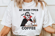 Funny Coffee Sarcastic Vampire Hallo, an Illustration by DreamCafeArt (Thumbnail 2 of 7)