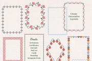 Cross Stitched - Frames & Letters, a Decorative Illustration by Essentially Nomadic (Thumbnail 9 of 11)