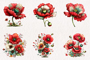 Whimsical Spring Poppy Flowers, an Illustration by CreationArt (Thumbnail 6 of 10)