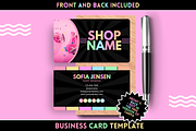 Pastel Neon Business Card, a Business Card Template by SunshineStudioBoutique (Thumbnail 1 of 9)