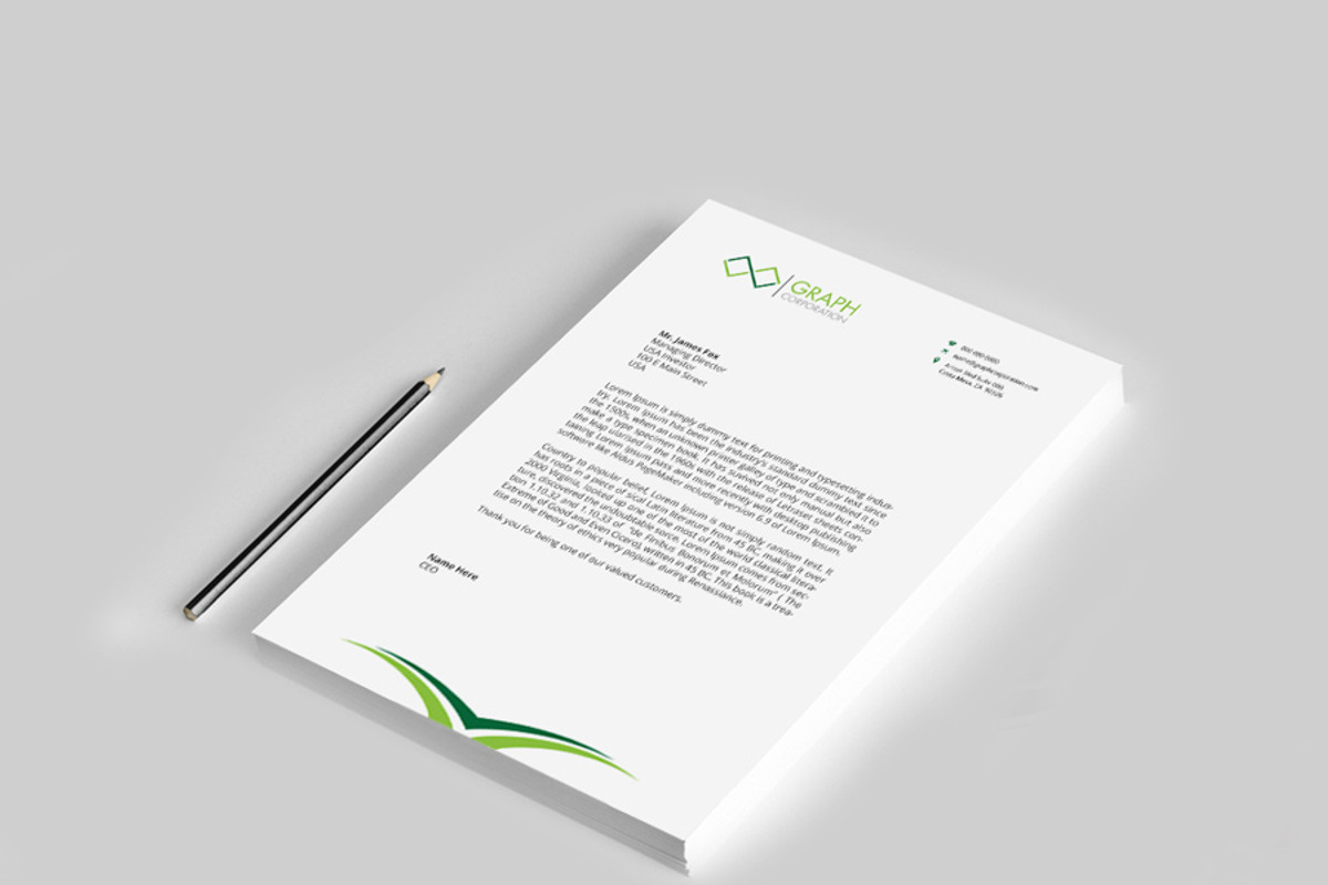 Letterhead, a Stationery Template by asimalikhan555 (Photo 3 of 6)