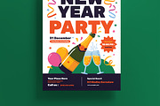New Year Party Flyer Template, a Flyer Template by MightyDesign (Thumbnail 3 of 8)
