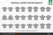 Vector Mockups Football Jersey, a Shirt Mockup by Irhasalfahad (Thumbnail 1 of 8)