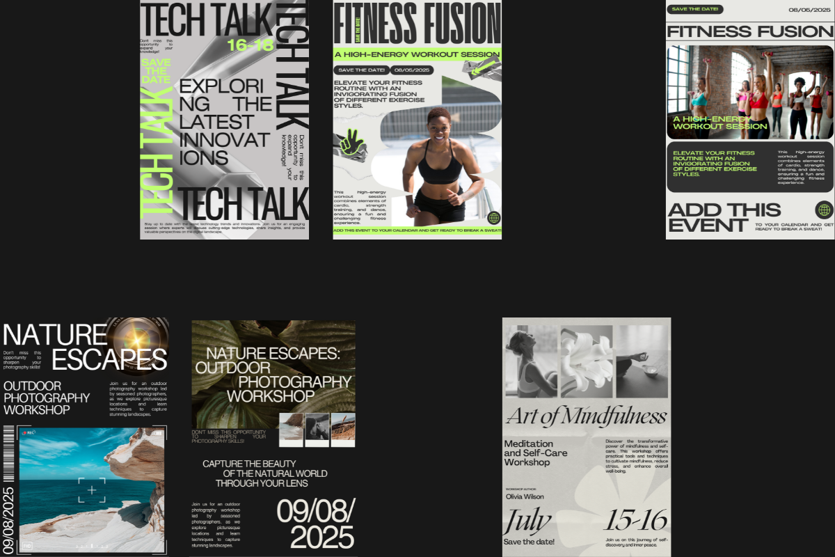 Poster/Flyer Set for Canva Users, a Flyer Template by Make It Yours Lab. (Photo 8 of 17)