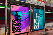 Metro Ad Screen Mock-Ups 7 v1, an Advertising Mockup by Graphic Shelter (Thumbnail 2 of 3)