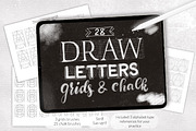 Procreate letter builder chalk brush, a Brush Add-On by Let's Art (Thumbnail 11 of 11)