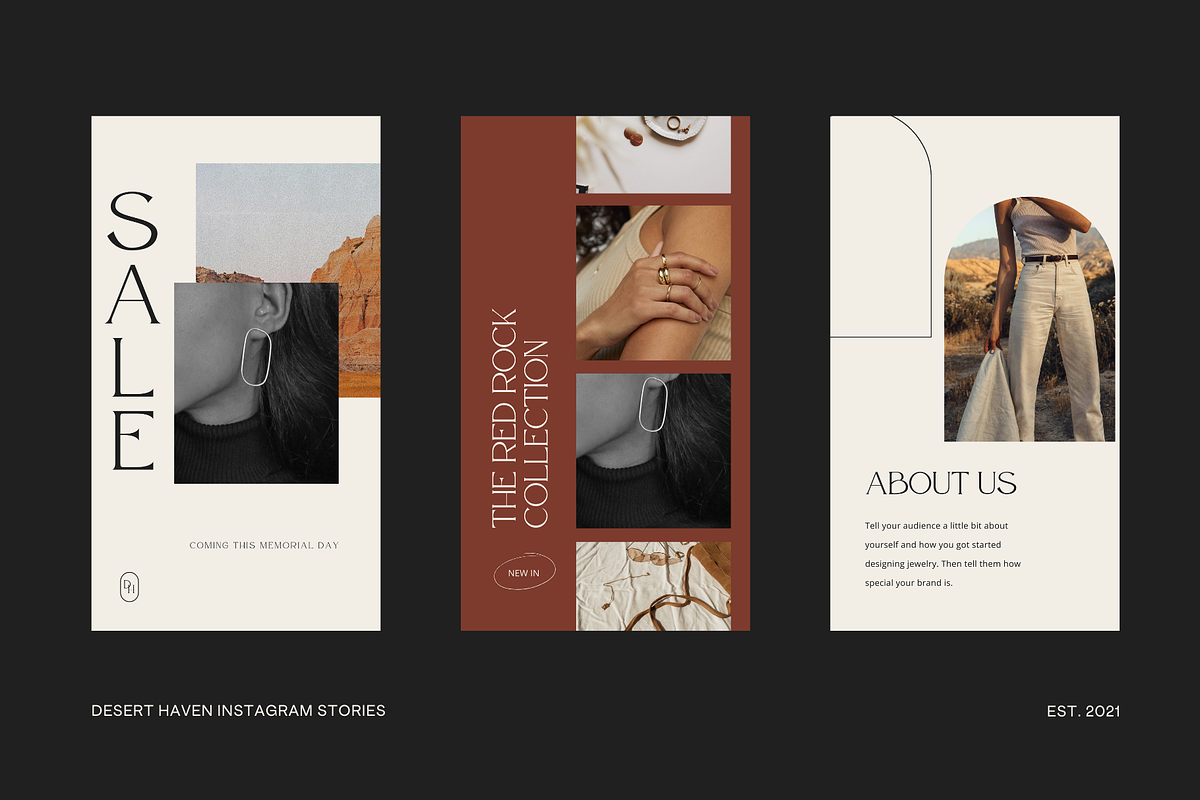 Desert Haven Canva Instagram Bundle, a Social Media Template by ALunadoki Design (Photo 3 of 7)