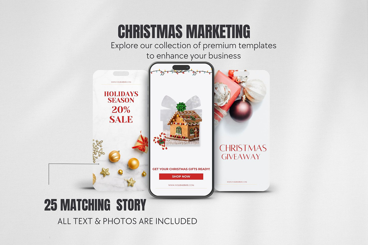 Christmas Instagram Template, a Social Media Template by CreativeTempHub (Photo 3 of 7)