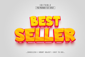 Best Seller 3D Editable Text Effect