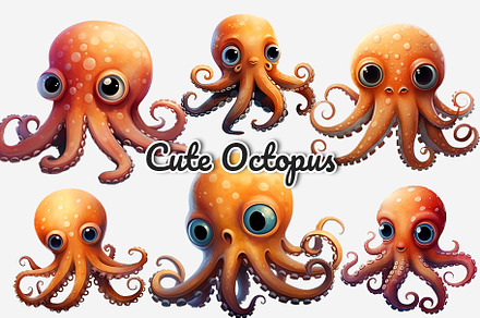 Cute Octopus Watercolor