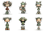 Christmas Cowgirl Nutcracker Clipart, an Illustration by DreamArtGraphic (Thumbnail 4 of 5)
