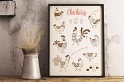 Keep Chicken - Design Set, an Animal Illustration by Baksiabat (Thumbnail 4 of 5)