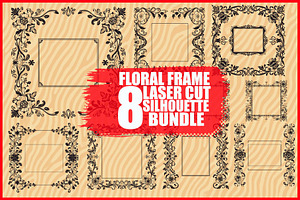 8 Floral Frame Vector Set, an Illustration by BIPLOB EXPERT