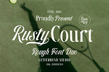Rusty Court Rough Font Duo