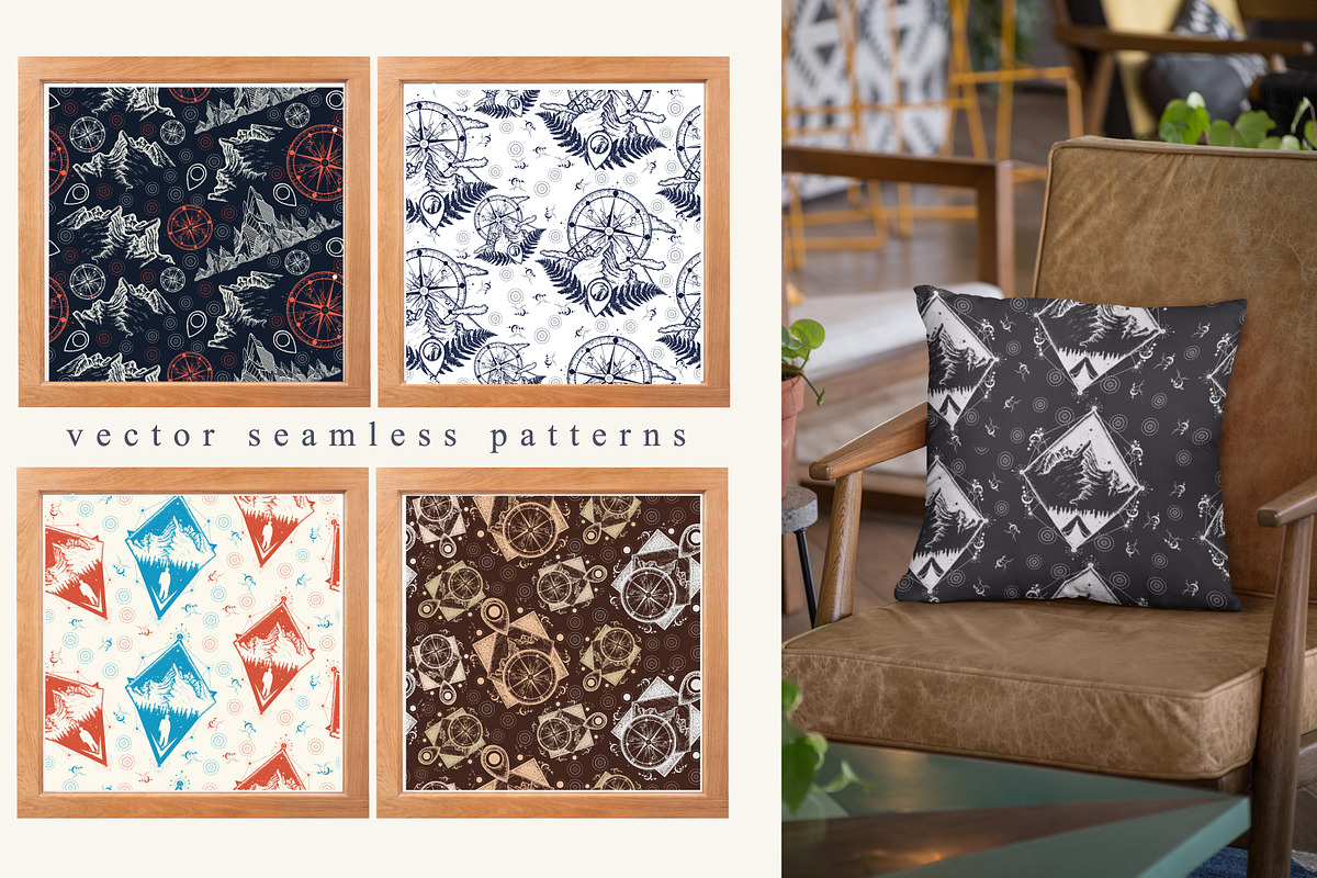 Outdoors patterns, a Pattern Graphic by intueri