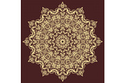 Floral Vector Pattern. Orient Golden, a Decorative Illustration by FineArtStudio (Thumbnail 1 of 3)