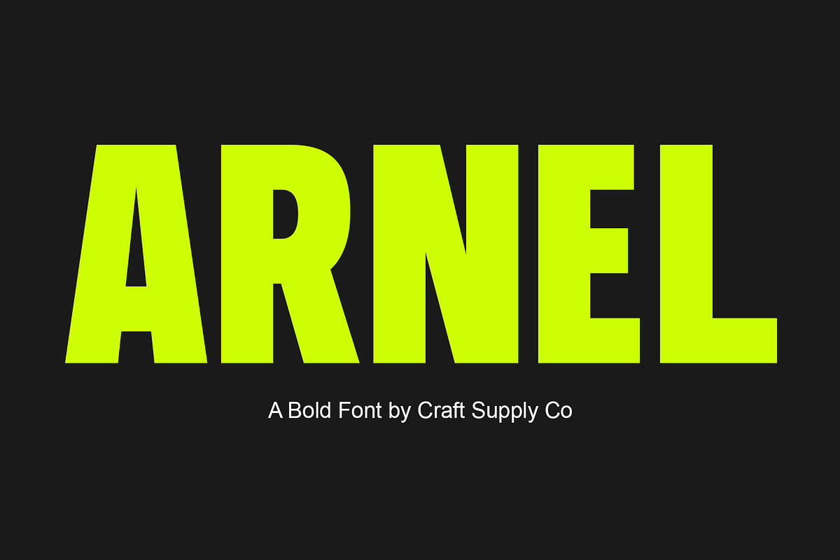 Arnel – Bold Sans Serif, a Sans Serif Font by Craft Supply Co. (Photo 1 of 8)
