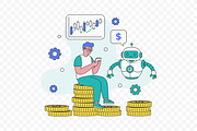 AI Financial Investment, a Finance Illustration by Partikusi Design (Thumbnail 3 of 3)
