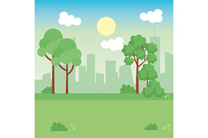 Landscape Park Scene Icon