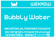 Bubbly Water font, a Font by weknow (Thumbnail 1 of 8)
