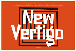 New Vertigo, a Sans Serif Font by HRDR