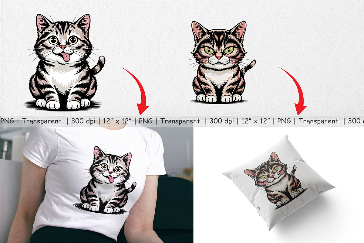 Cat Mood Expressions, a Graphic by Artnoy (Photo 3 of 5)