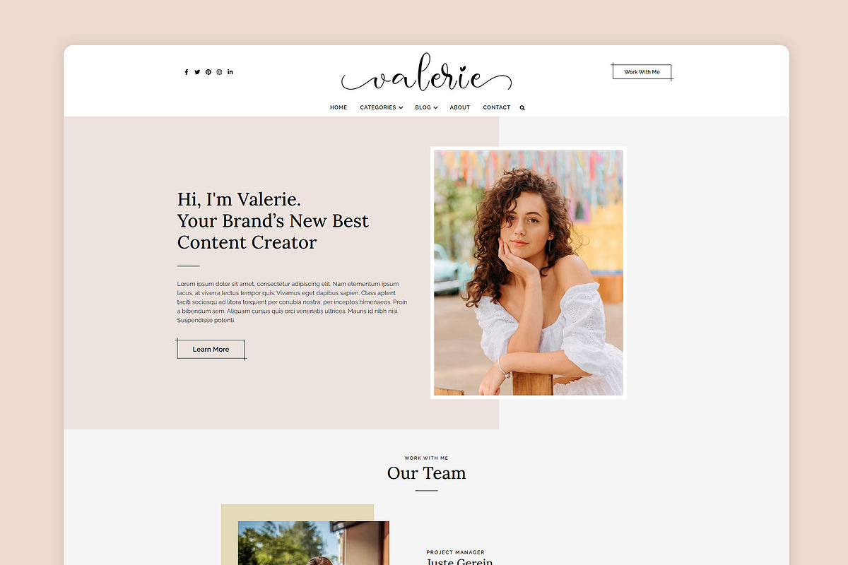 Valerie - WordPress Elementor, a WordPress Template by azuratheme (Photo 5 of 8)