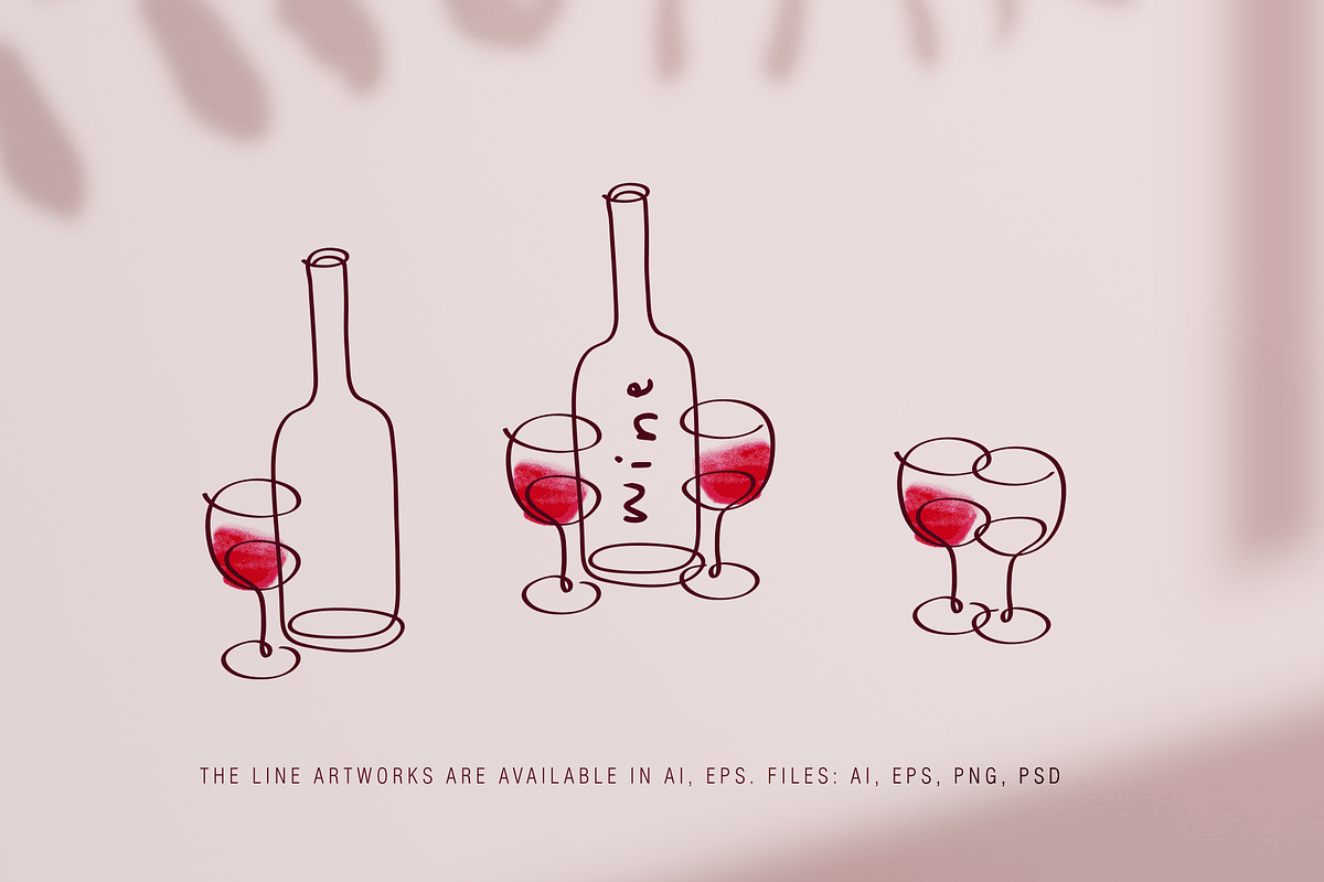 Modern wine collection, a Food Illustration by Tkoko vectors & patterns (Photo 12 of 15)