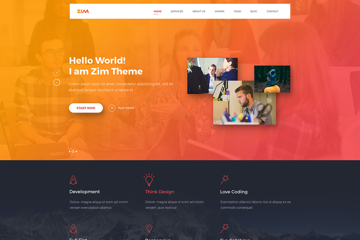 Zim One Page HTML, a HTML Template by Hervat (Photo 2 of 3)