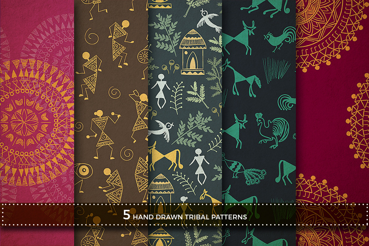 70 hand drawn tribal elements, an Illustration by Swathi Kirthyvasan (Photo 4 of 6)